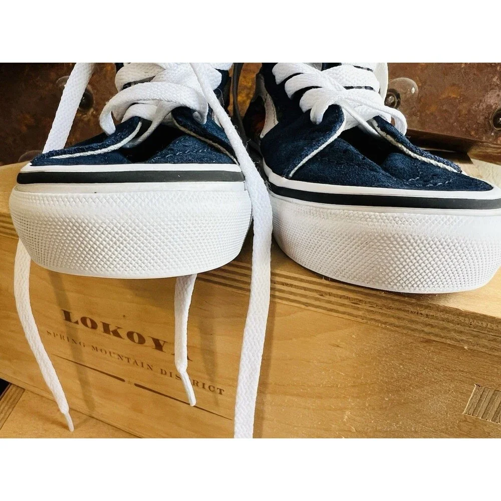 VANS Kids Sz 13 Multi Tropic Sk8 Hi-Top Sneakers Shoes Blue Suede Skate RARE
